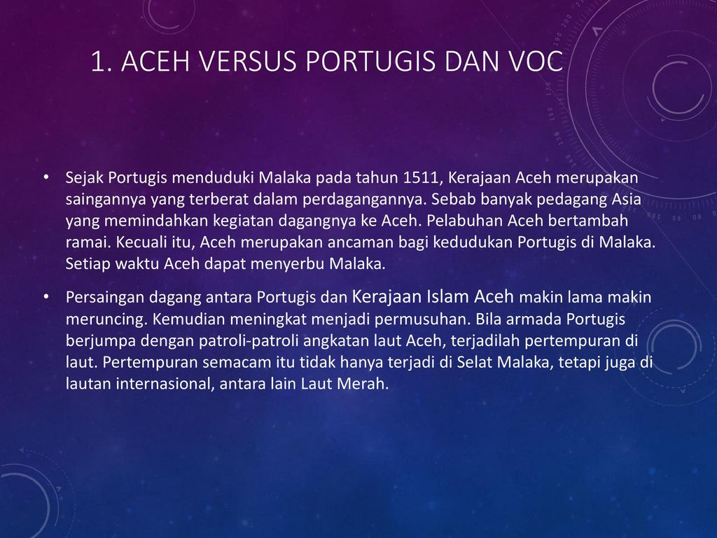 1. Aceh Versus Portugis dan VOC