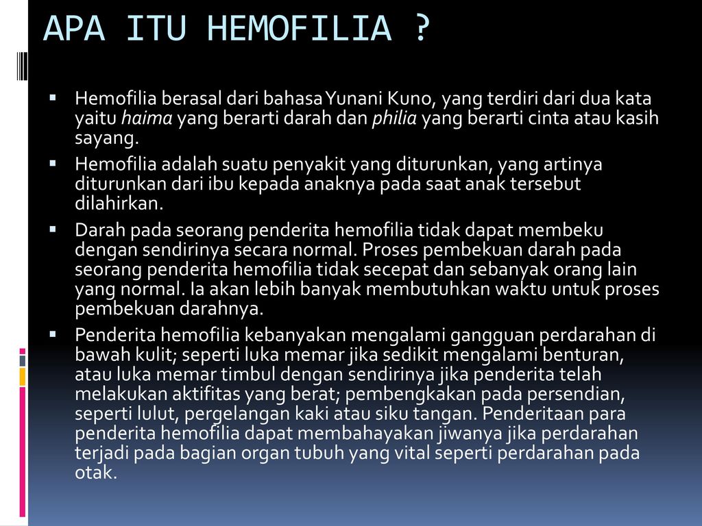 Hemofilia adalah