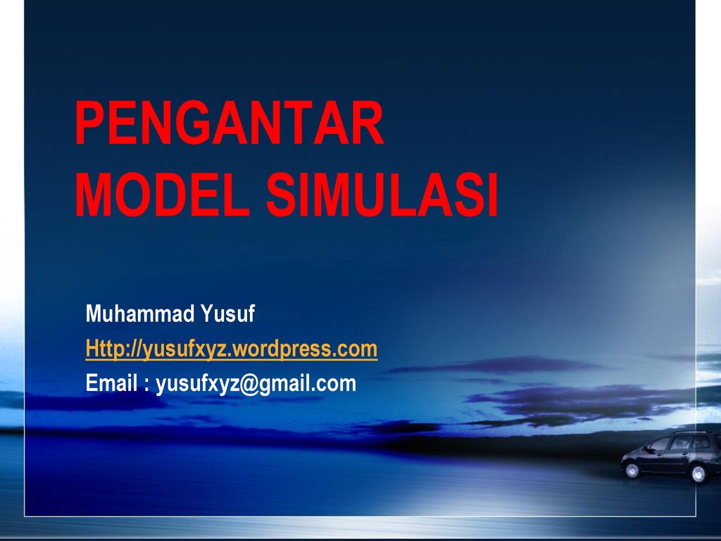 PENGANTAR MODEL SIMULASI - Ppt Download