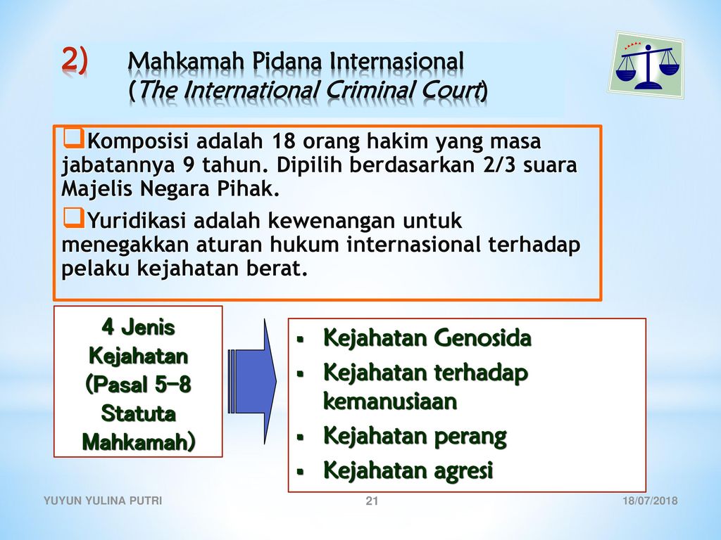 PERADILAN INTERNASIONAL - Ppt Download