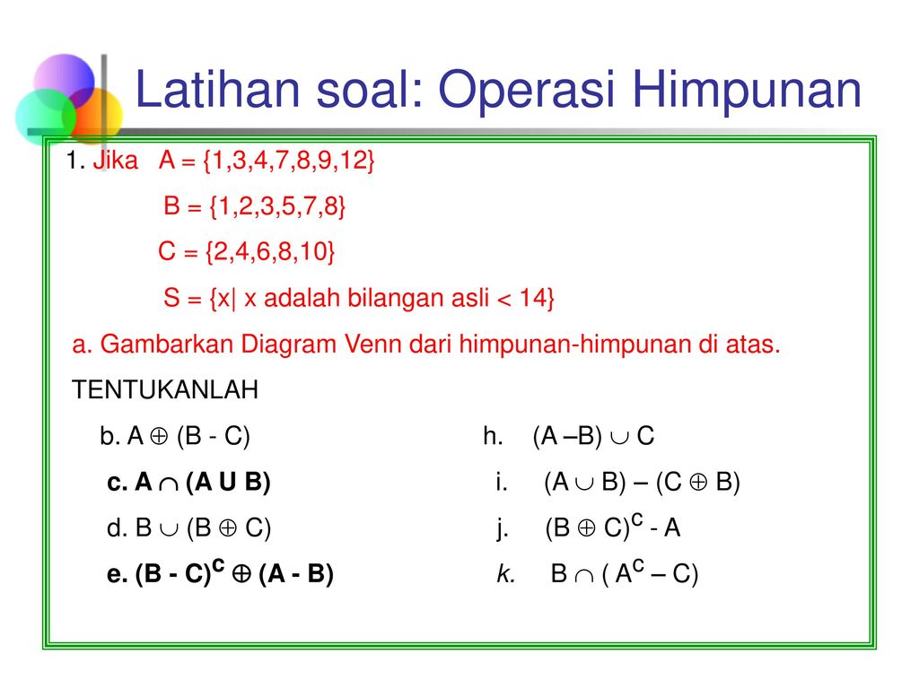 MATEMATIKA EKONOMI Pertemuan 2: Himpunan Dan Sistem Bilangan - Ppt Download