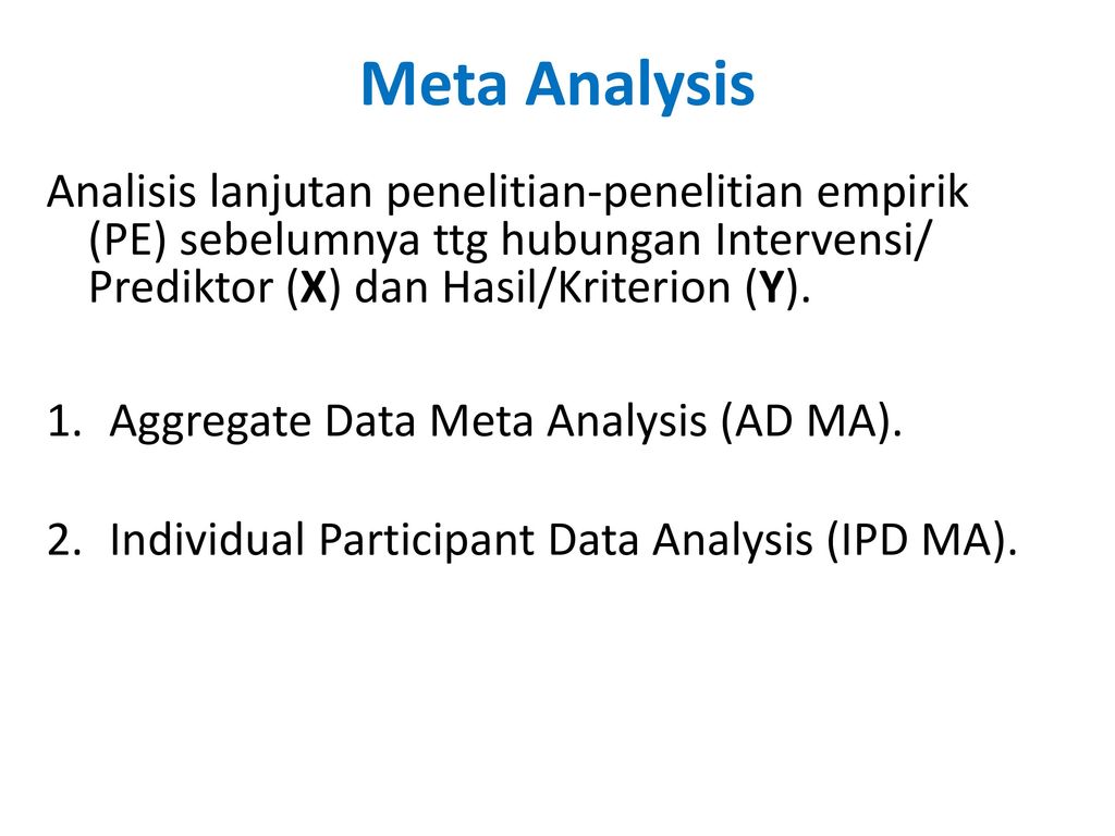 Memanfaatkan Meta Analisis Dalam Penulian Disertasi Ppt Download