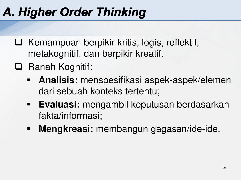 Higher order thought