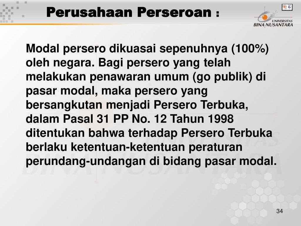 Pertemuan 5 BENTUK PERUSAHAAN PERORANGAN DAN BUKAN - Ppt Download