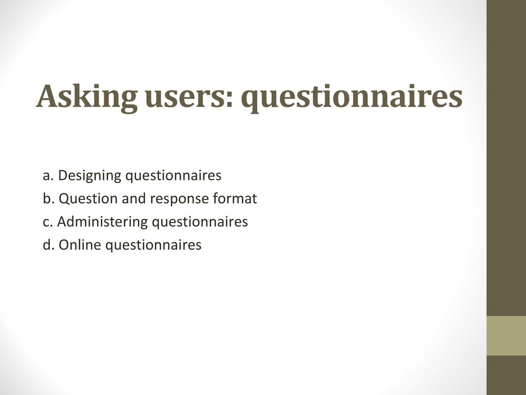 Ask users