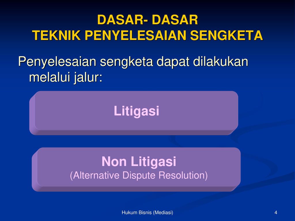 Mediasi Sebagai Salah Satu Alternatif Penyelesaian Sengketa Di Luar ...