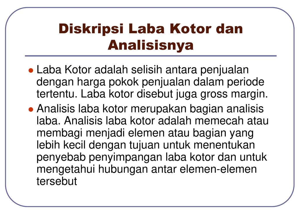 Analisis Laba Kotor Bab Ppt Download