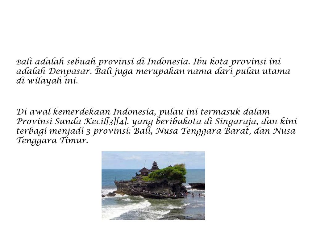 Deskripsi Tentang Pulau Bali - Ppt Download
