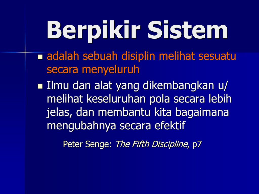 Berpikir Sistem. - ppt download