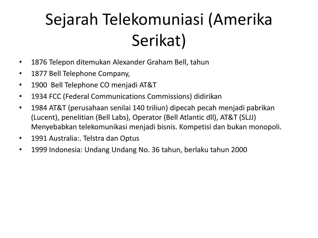 Sejarah Dan Evolusi Jaringan Telekomunikasi - Ppt Download