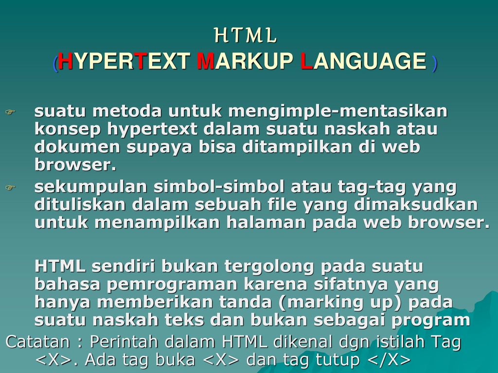 H T M L Hypertext Markup Language Ppt Download