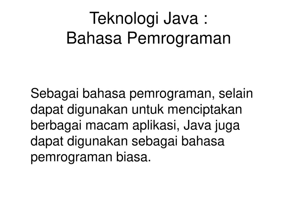 Pengenalan Java. - Ppt Download