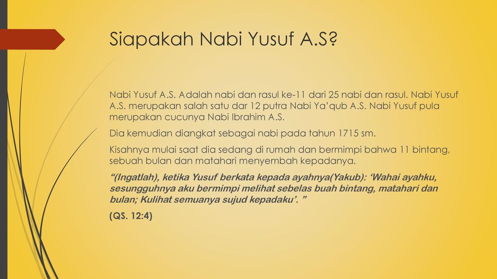 Kisah nabi yusuf dalam bahasa inggris