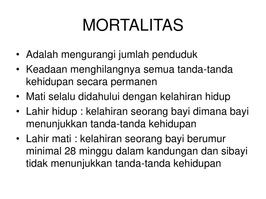 Mortalitas adalah