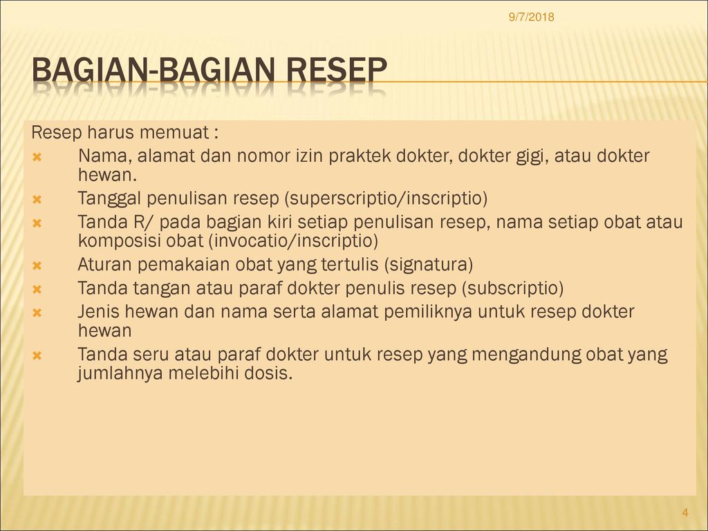 RESEP DAN SALINAN RESEP - Ppt Download