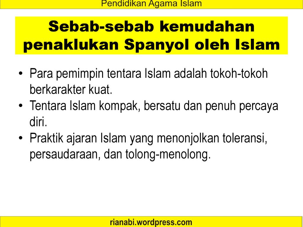 Sebab-sebab kemudahan penaklukan Spanyol oleh Islam