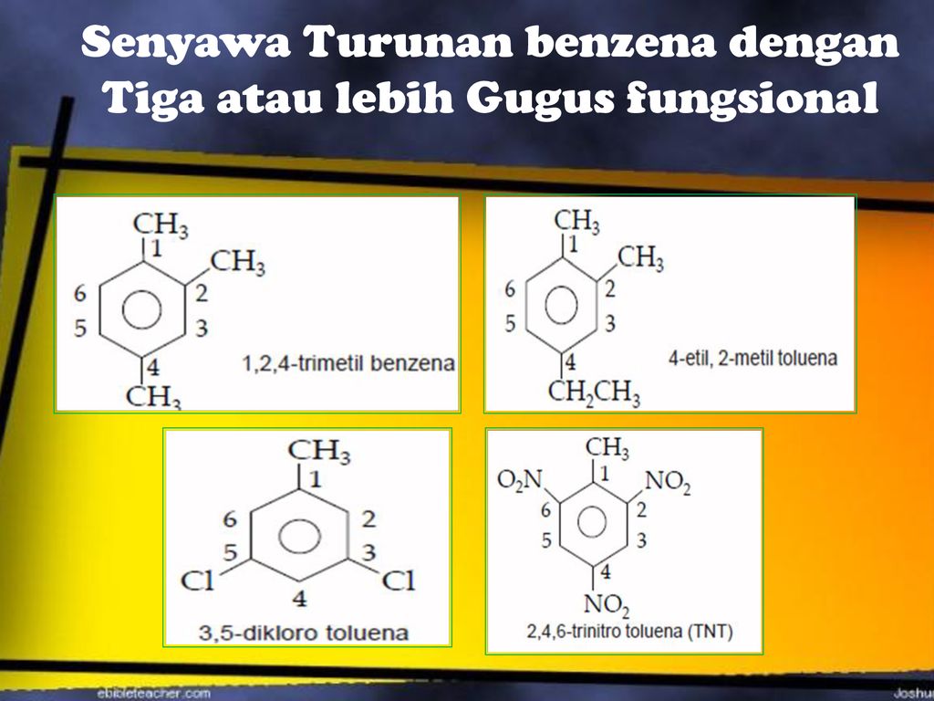 Senyawa Turunan benzena dengan Tiga atau lebih Gugus fungsional