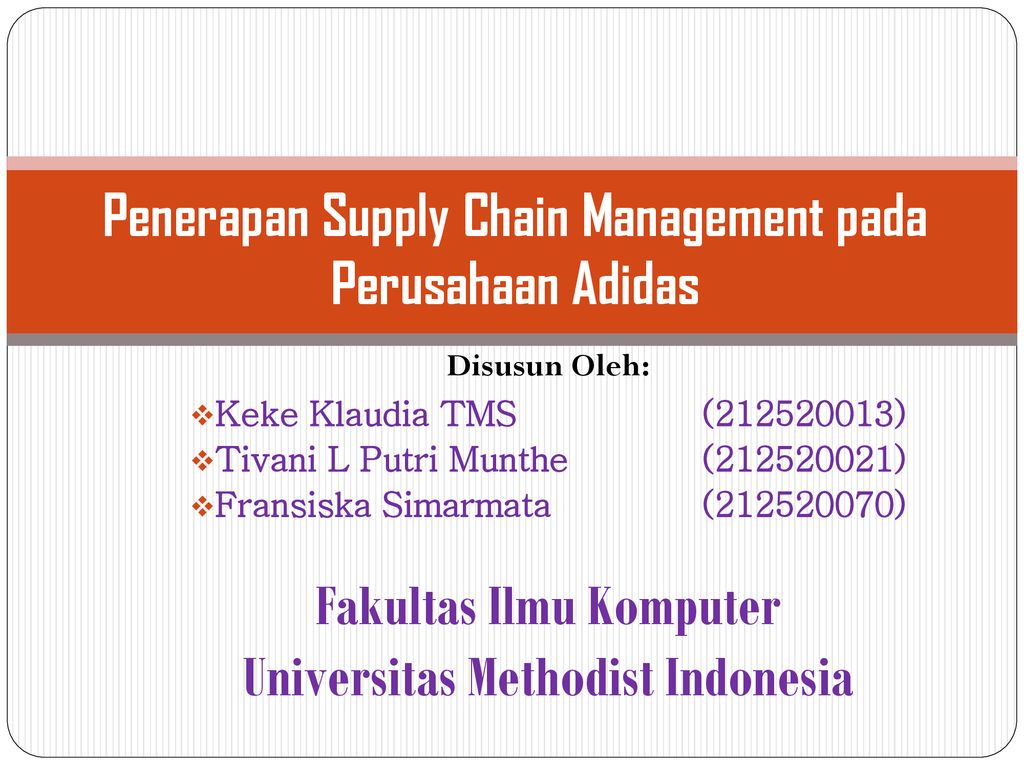 Supply Chain Management pada Perusahaan Adidas - ppt download