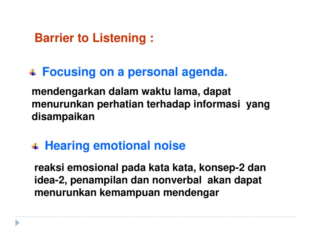 Focused listening