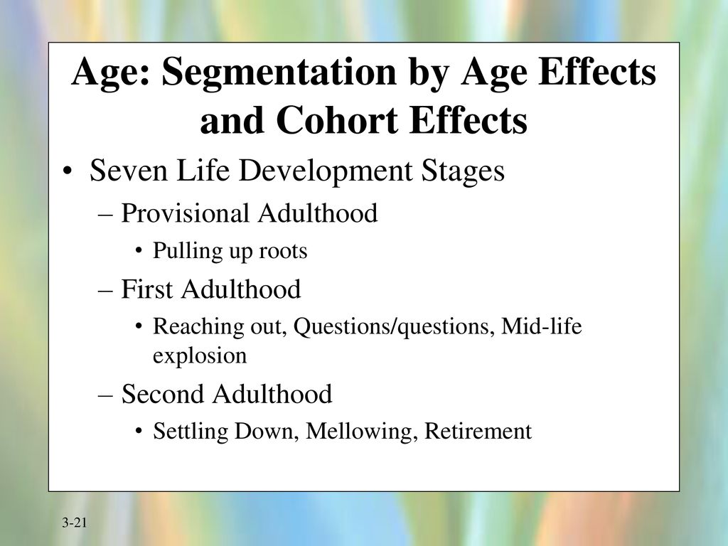 Age: Segmentation by Age Effects and Cohort Effects