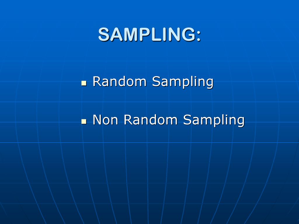 Random sampling