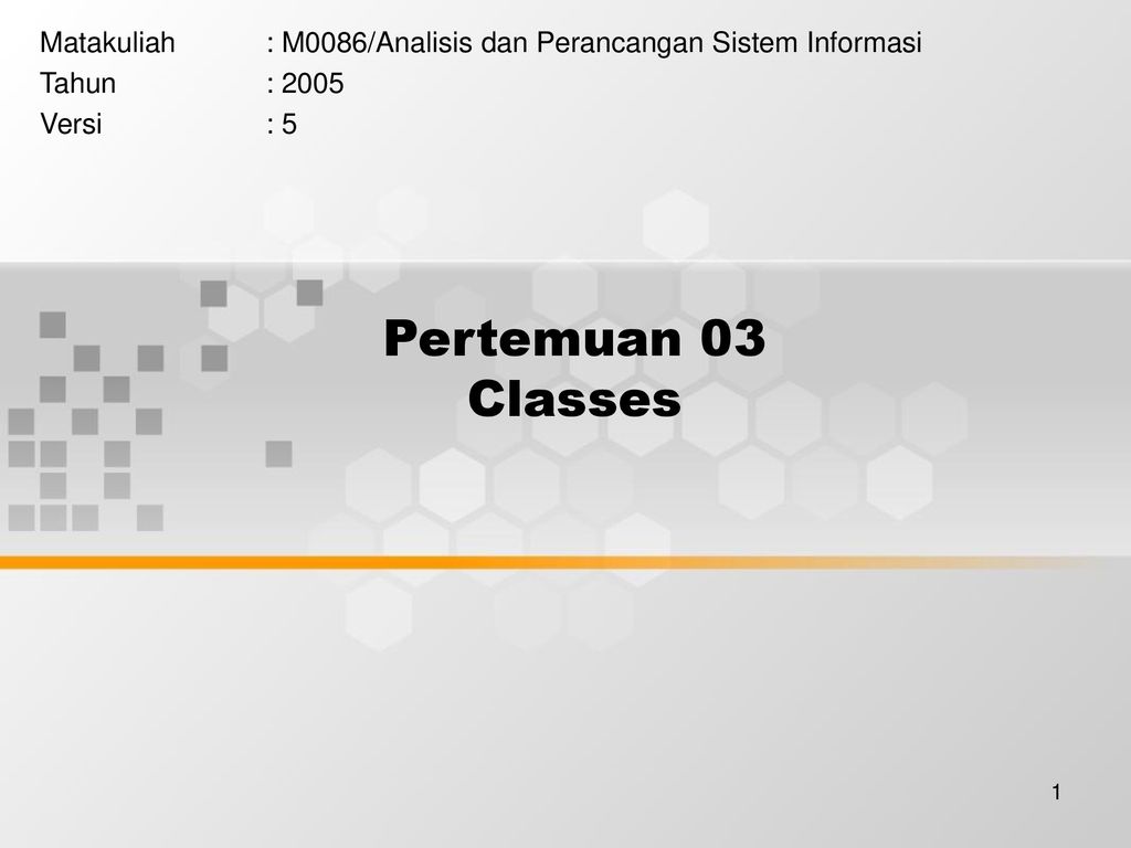 Matakuliah : M0086/Analisis dan Perancangan Sistem Informasi - ppt download