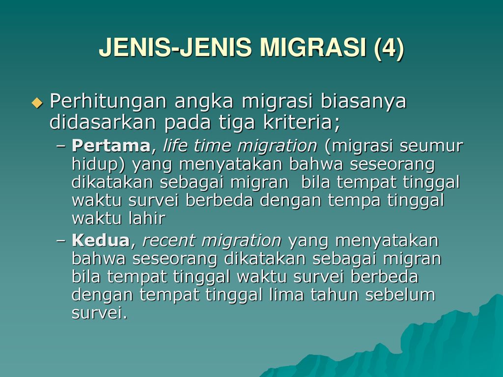 MIGRASI. - Ppt Download