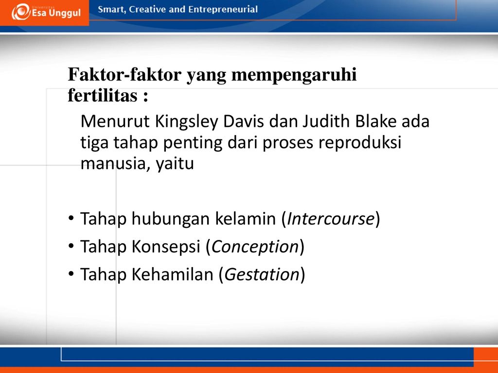 FAKTOR PENENTU FERTILITAS - Ppt Download