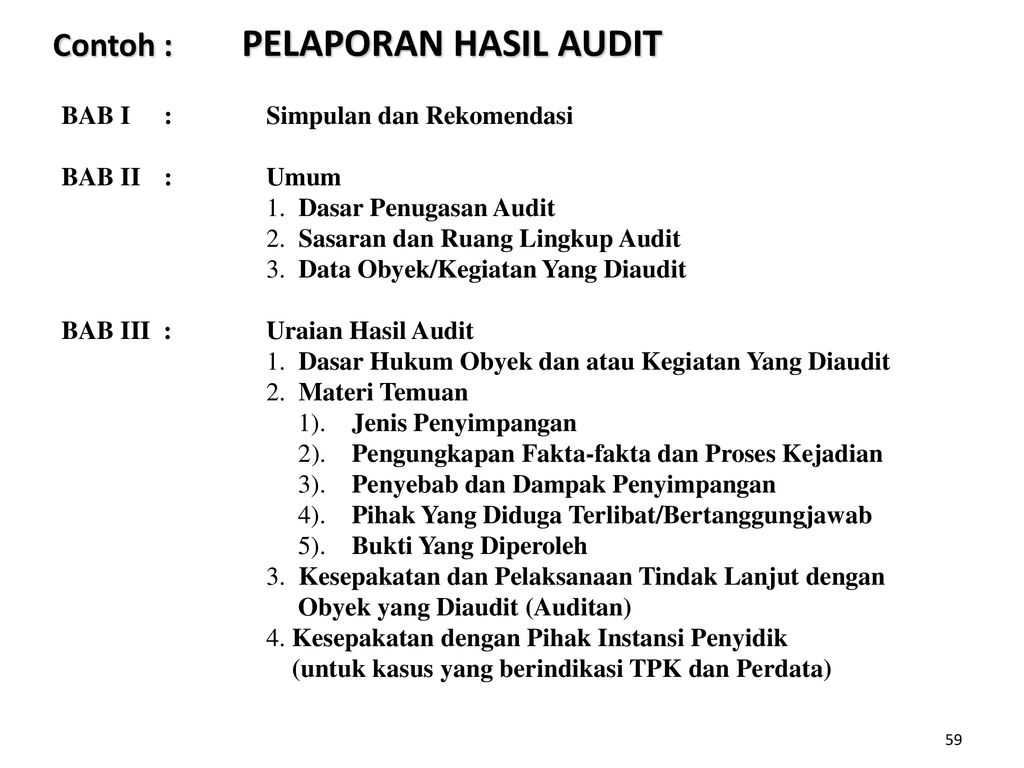 Contoh Laporan Hasil Audit Investigasi Kompas Sekolah