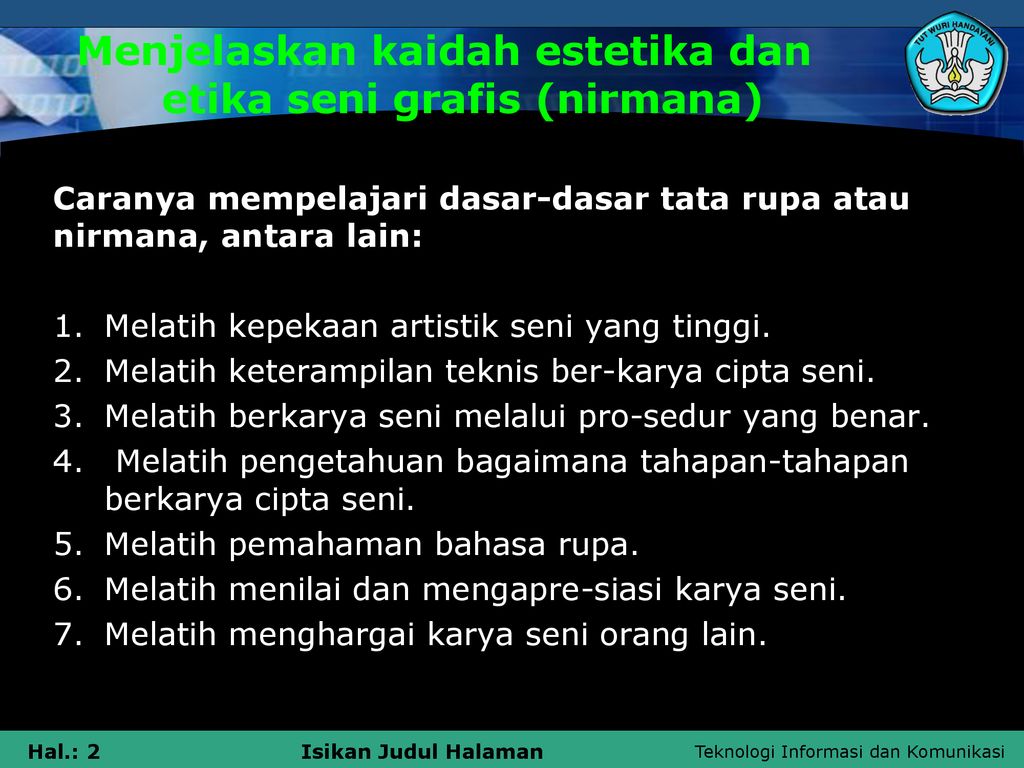 Menjelaskan Kaidah Estetika Dan Etika Seni Grafis (nirmana) - Ppt Download