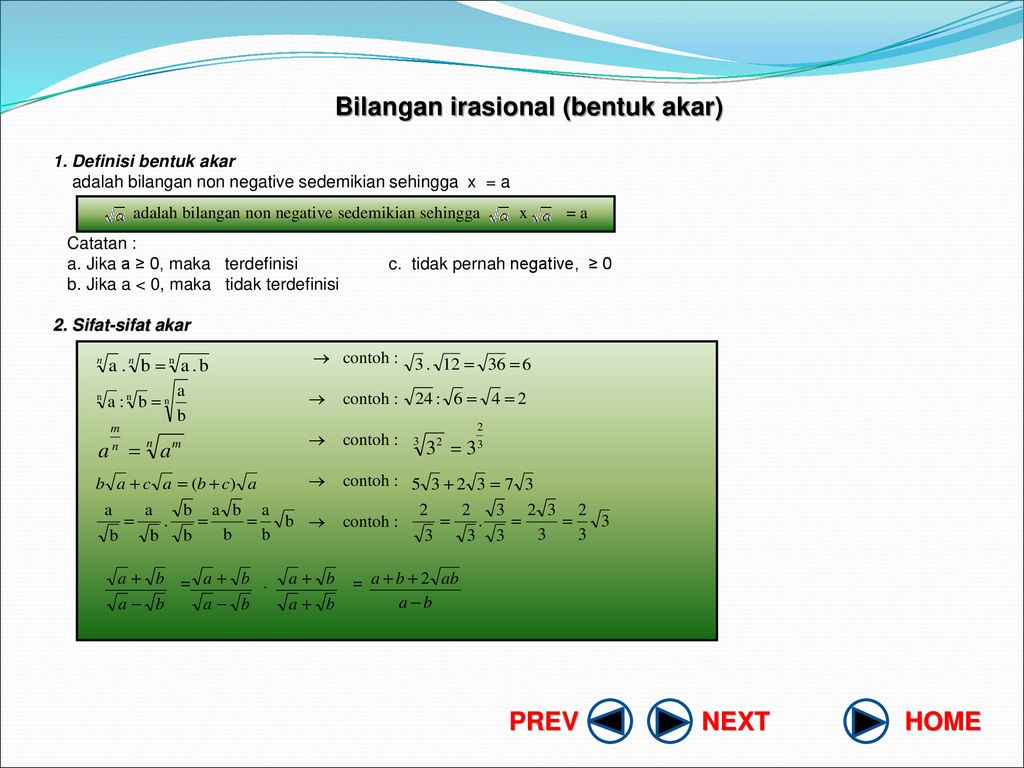 Bilangan Irasional (bentuk Akar) - Ppt Download