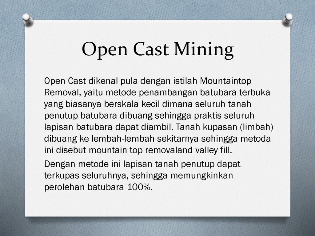 Open mining