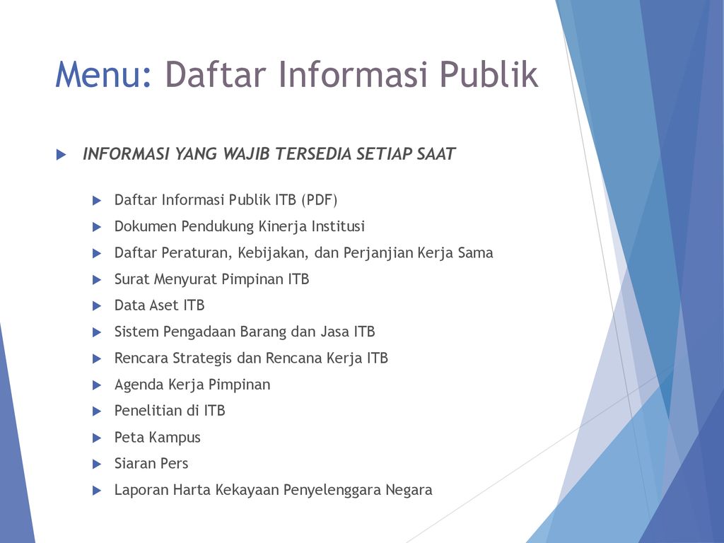 Pengelolaan Web Info Publik ITB - Ppt Download