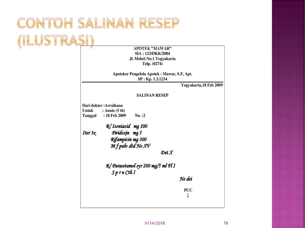 Contoh Resep Obat Psikotropika Resep Obatku