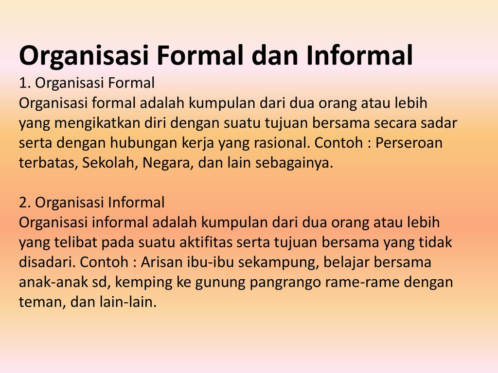 Pengorganisasian Secara Umum Ppt Download