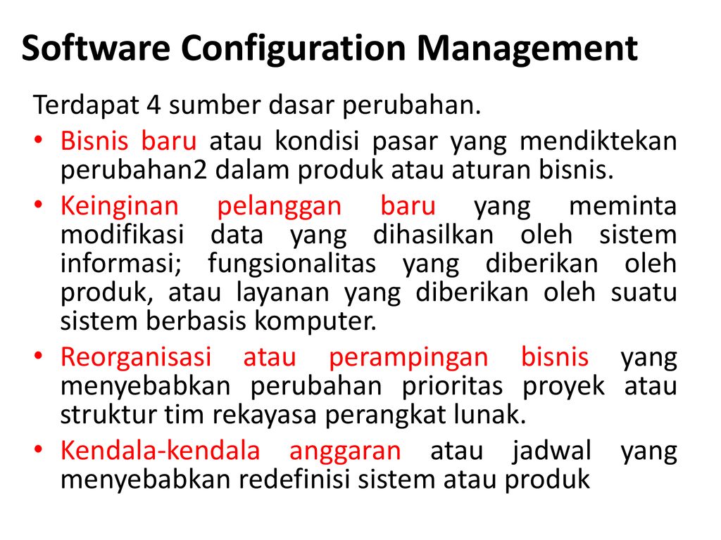 Software configuration management