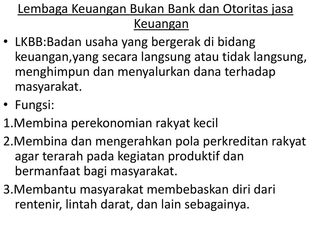 Lembaga keuangan bukan bank berperan