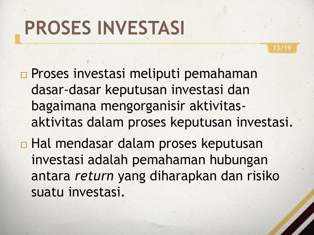 CAKUPAN PEMBAHASAN Overview Definisi Investasi Investasi Dan Konsumsi ...