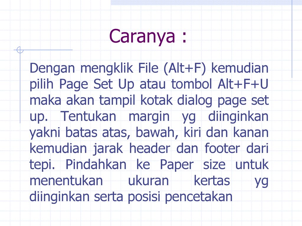 Mengatur Ukuran Kertas. - Ppt Download