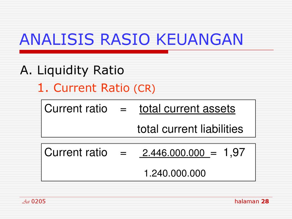 Liquidity ratio