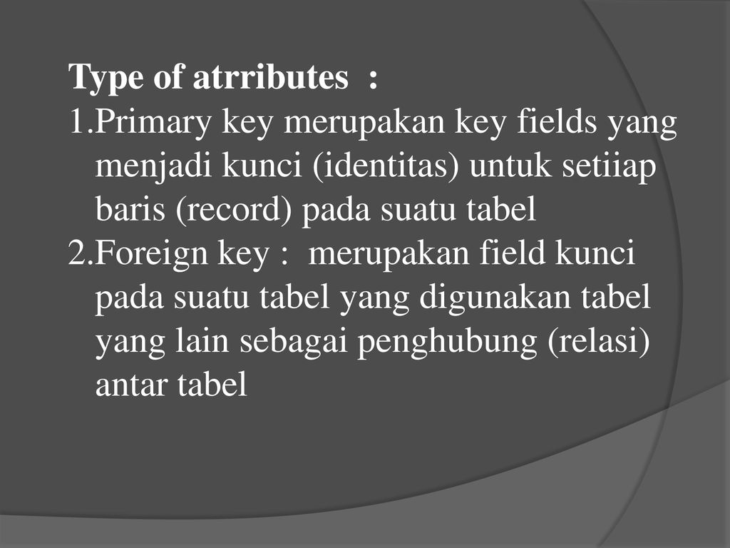 Primary key field