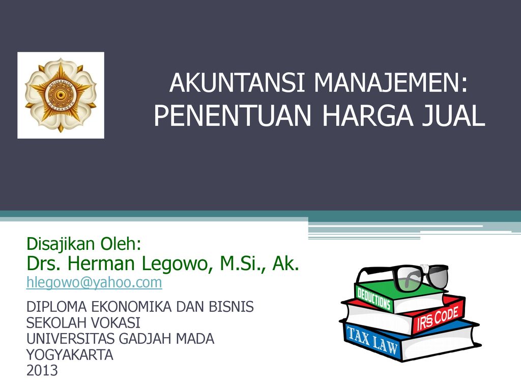 Akuntansi Manajemen Penentuan Harga Jual Ppt Download