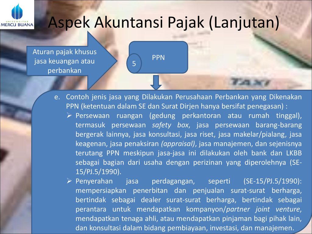 Akuntansi Pajak Terhadap Usaha Tertentu (perusahaan Jasa Keuangan 