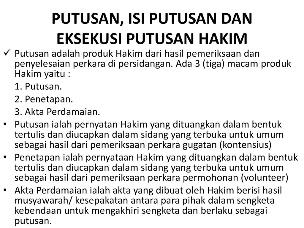 BAHAN KULIAH HUKUM ACARA OLEH : AIRI, S. UIN - Ppt Download