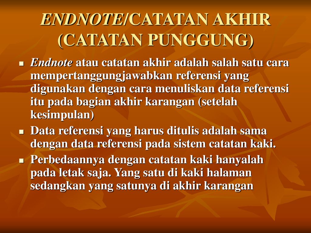 REFERENSI ACUAN BAHAN PENDUKUNG DALAM PENULISAN - ppt download