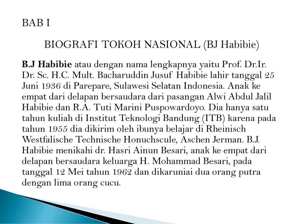 Biografi Tokoh Bj Habibie – Meteor