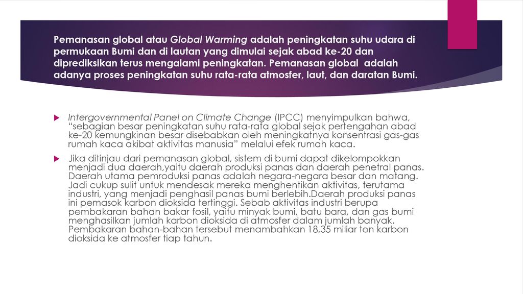 Kesepakatan dalam mengurangi pemanasan global