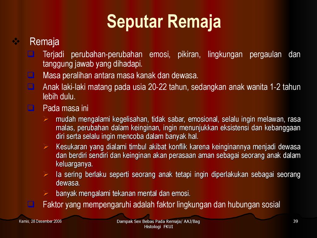 Bahaya Sex Bebas Pada Remaja Suatu Tinjauan Aspek Medis Dan Islam Ppt Download 7842