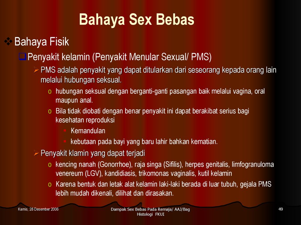 Bahaya Sex Bebas Pada Remaja Suatu Tinjauan Aspek Medis Dan Islam Ppt Download 9963