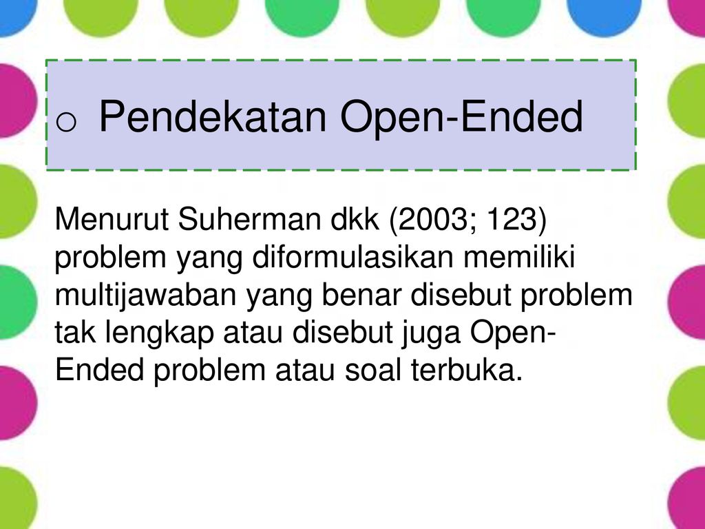 Open ended 3